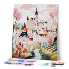 Load image into Gallery viewer, Diamond Painting - Pink Enchanted Village