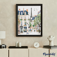 Load image into Gallery viewer, Diamond Painting - Watercolour Paris Street