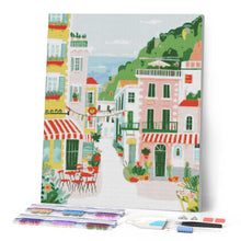 Load image into Gallery viewer, Diamond Painting - Pastel Seaside Town