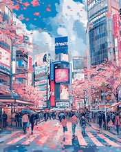 Load image into Gallery viewer, Diamond Painting - Shibuya Cherry Blossoms