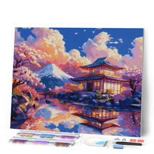 Load image into Gallery viewer, Diamond Painting - Temple View with Mount Fuji