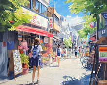 Load image into Gallery viewer, Diamond Painting - Japanese Neighbourhood Morning