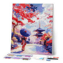 Load image into Gallery viewer, Diamond Painting - Japanese Garden in Autumn canvas already framed