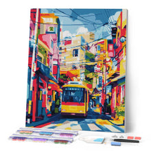 Load image into Gallery viewer, Diamond Painting - Tokyo City Bus canvas already framed