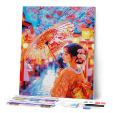 Load image into Gallery viewer, Diamond Painting - Kimono Girl on Sakura Street