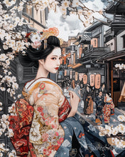 Load image into Gallery viewer, Diamond Painting - Geisha in Vintage Street