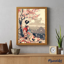 Load image into Gallery viewer, Diamond Painting - Vintage Sakura Lady canvas already framed