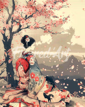 Load image into Gallery viewer, Diamond Painting - Vintage Sakura Lady canvas already framed
