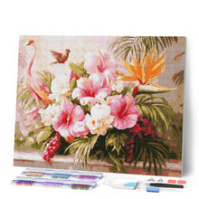 Load image into Gallery viewer, Diamond Painting - Hibiscus and Flamingo