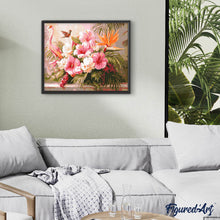 Load image into Gallery viewer, Diamond Painting - Hibiscus and Flamingo