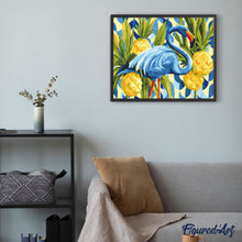 Load image into Gallery viewer, Diamond Painting - Blue Flamingo