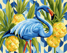 Load image into Gallery viewer, Diamond Painting - Blue Flamingo