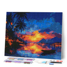 Load image into Gallery viewer, Diamond Painting - Lantern Beach Sunset