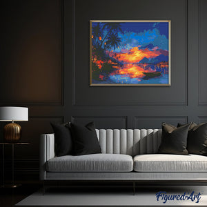 Diamond Painting - Lantern Beach Sunset