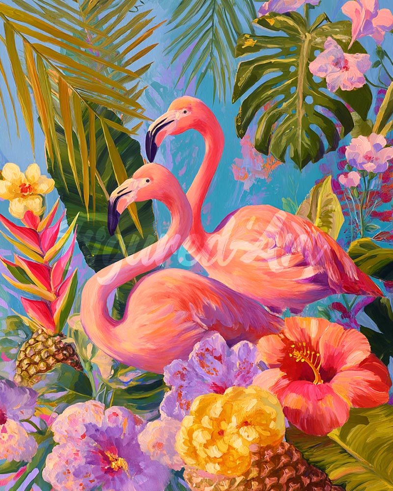 Diamond Painting - Twin Flamingos