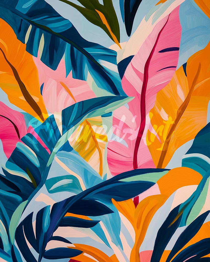 Diamond Painting - Colourful Banana Leaves