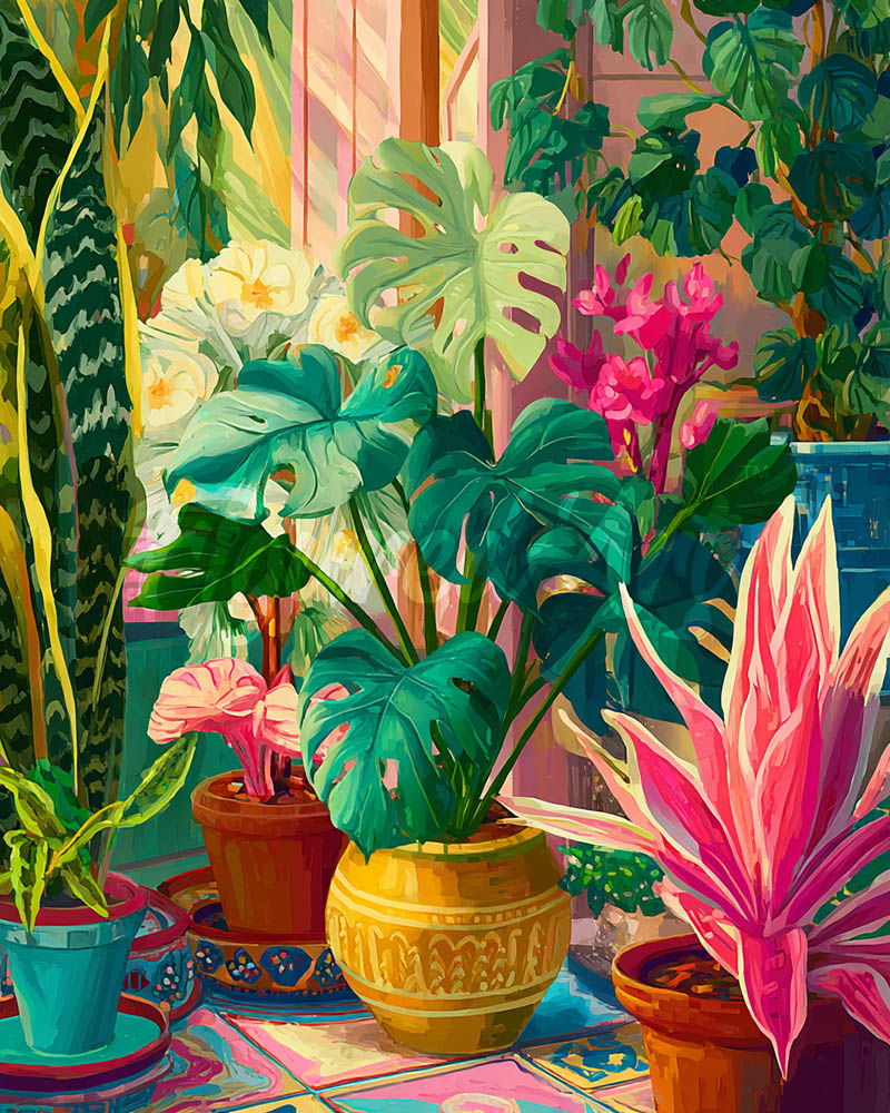 Diamond Painting - Indoor Tropical Garden