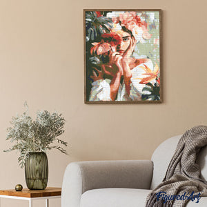 Diamond Painting - Floral Girl Portrait