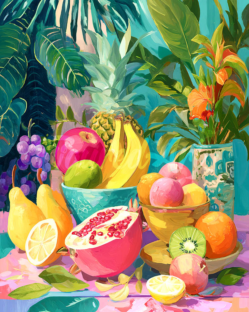 Diamond Painting - Tropical Fruit Table