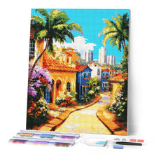 Load image into Gallery viewer, Diamond Painting - Tropical Hillside Town