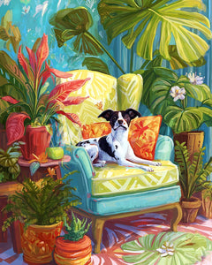 Diamond Painting - Plant Corner with Dog