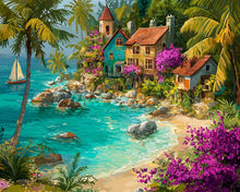 Load image into Gallery viewer, Diamond Painting - Tropical Seaside Village