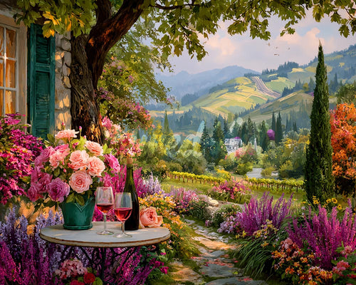 Diamond Painting - Wine by the Garden