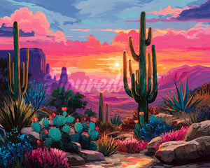 Diamond Painting - Colourful Desert Landscape