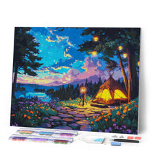 Load image into Gallery viewer, Diamond Painting - Starlit Camping Night