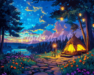 Diamond Painting - Starlit Camping Night