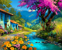 Load image into Gallery viewer, Diamond Painting - Colourful Village Stream