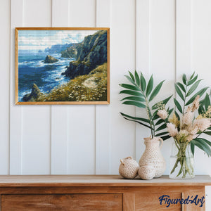 Diamond Painting - Coastal Cliff Meadow