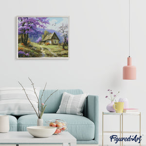 Diamond Painting - Cottage on Jacaranda Way