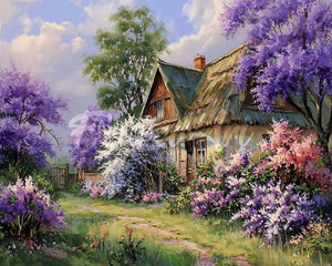 Diamond Painting - Lilac Garden Cottage