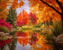 Load image into Gallery viewer, Diamond Painting - Golden Trees of Autumn