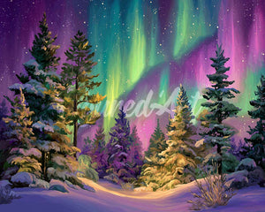 Diamond Painting - Aurora Forest