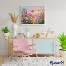 Load image into Gallery viewer, Diamond Painting - Sunset Among Wildflowers