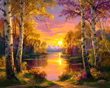 Load image into Gallery viewer, Diamond Painting - Radiant Birch Lake