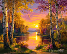 Load image into Gallery viewer, Diamond Painting - Radiant Birch Lake