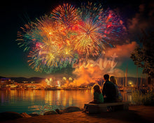 Load image into Gallery viewer, Diamond Painting - Family and Fireworks