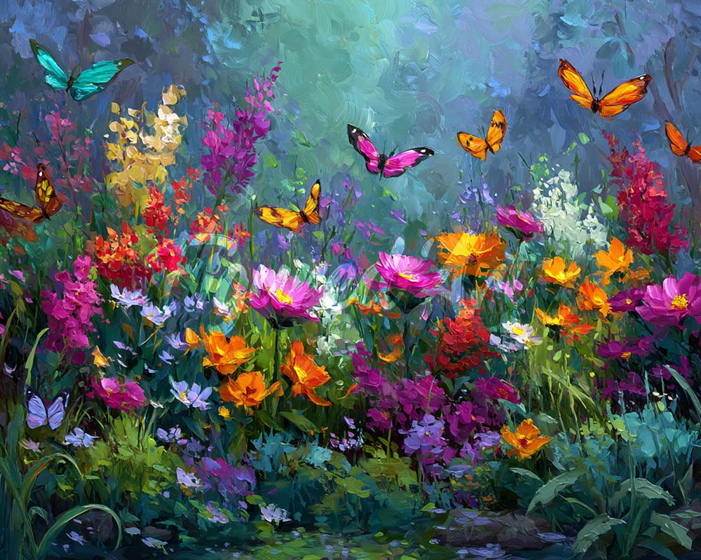 Diamond Painting - Colourful Butterfly Garden