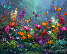 Load image into Gallery viewer, Diamond Painting - Colourful Butterfly Garden
