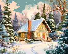 Load image into Gallery viewer, Diamond Painting - Winter Cabin