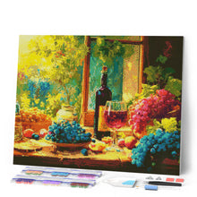 Load image into Gallery viewer, Diamond Painting - Wine Bottle and Grapes