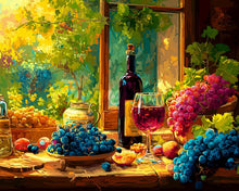 Load image into Gallery viewer, Diamond Painting - Wine Bottle and Grapes