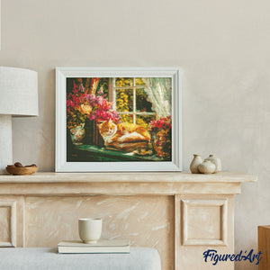Diamond Painting - Cosy Window with Cat