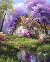 Load image into Gallery viewer, Diamond Painting - Jacaranda Cottage