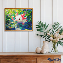 Load image into Gallery viewer, Diamond Painting - Swimming Axolotl