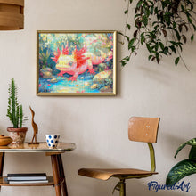 Load image into Gallery viewer, Diamond Painting - Sunbathing Axolotl