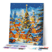 Load image into Gallery viewer, Diamond Painting - Sparkling Christmas Village 40x50cm canvas already framed